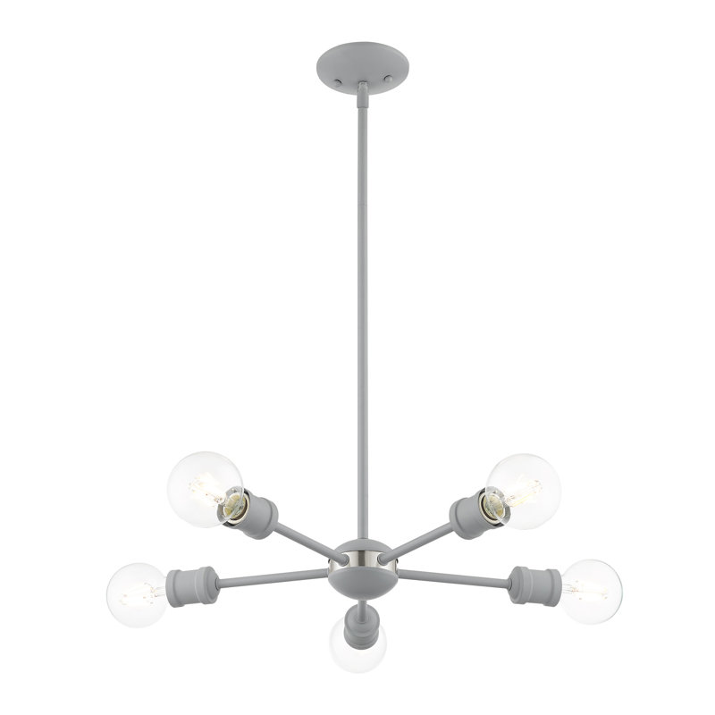 Lustre sphérique Spoutnik à 5 lumières, Gris nordique