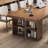 Nut-brown Rectangular Solid Wood desk-548174604