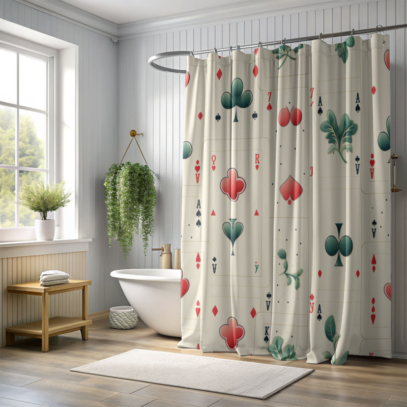 Card Imagery - Premium Shower Curtain, 74"H x 71"W