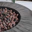 Outdoor Propane Fire Pit Table - Square Concrete, 50,000 , Lava Rocks, Waterproof Patio Concrete Square, Propane, Cover