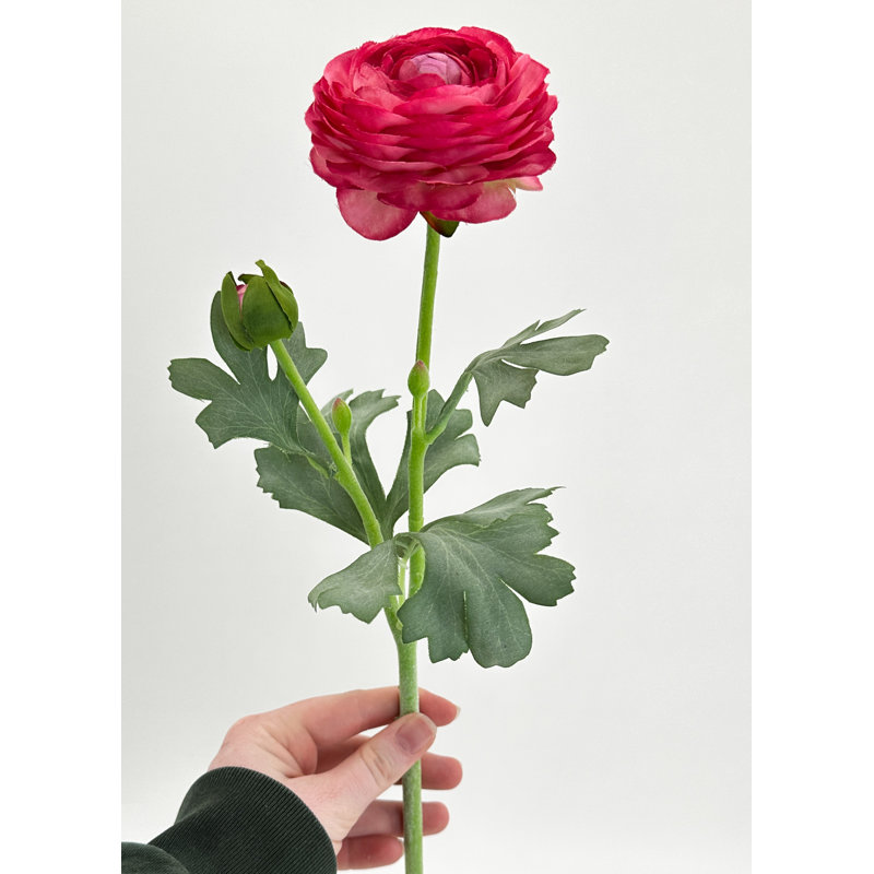 1 fleur artificielle de haute qualité Ranunculus, Pink