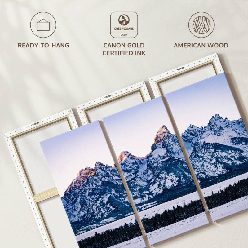 «Jackson Hole Grand Teton», 3 pièces, H 20 po x l 33 po