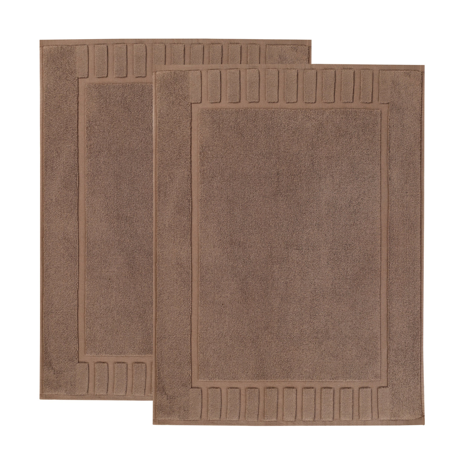 Pardue Cotton Bath Mat, Coffee, Geometric