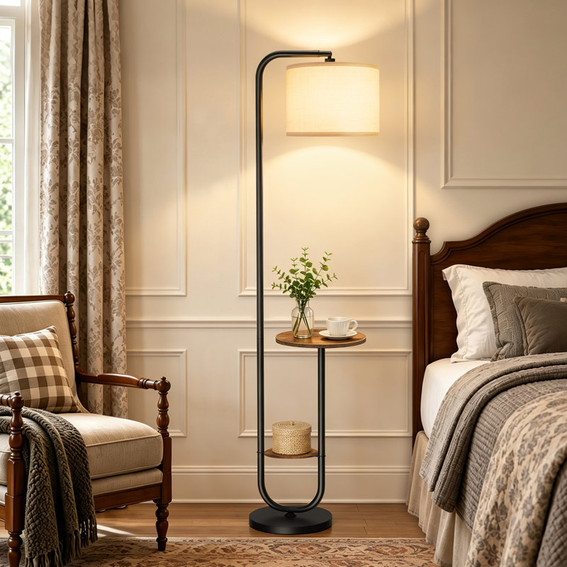 66.54" Tray Table Floor Lamp with Remote Control
