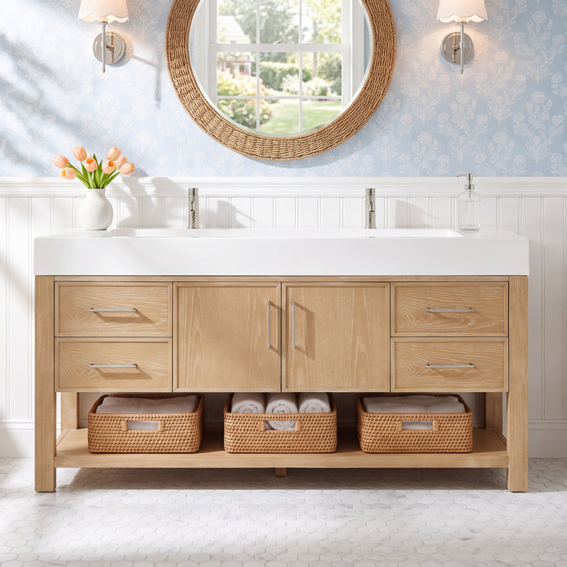 Maho 72'' Single Bathroom Vanity with Engineered Stone Top