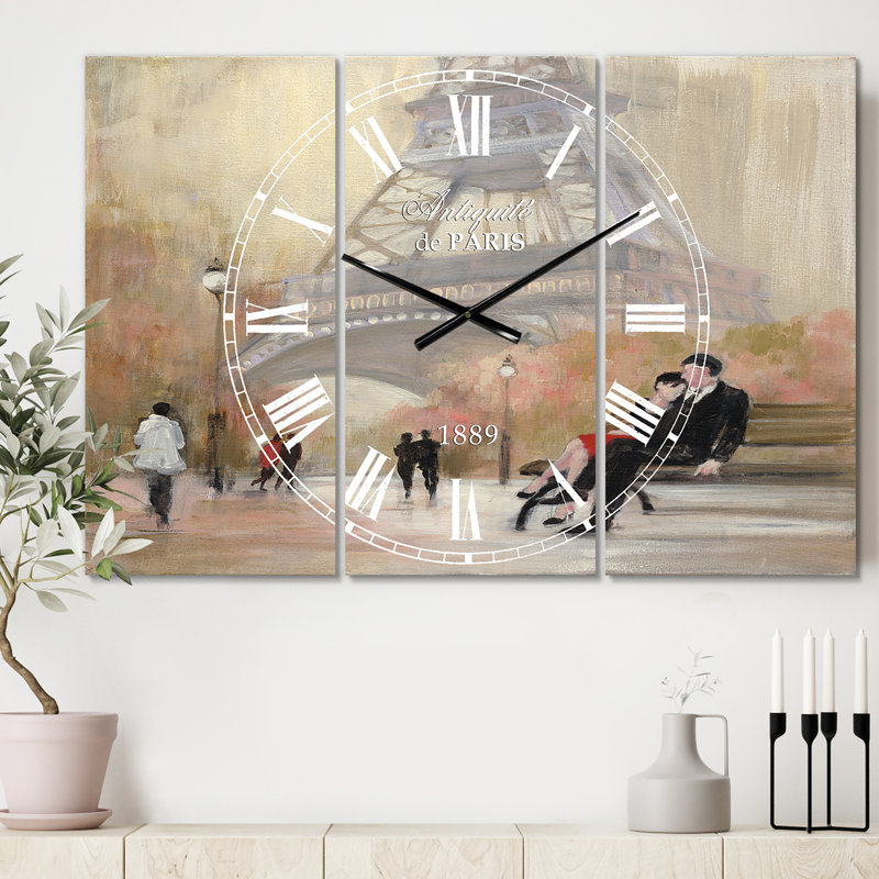 Love in Paris VI - Horloge murale traditionnelle