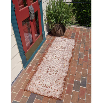 Tapis d'extérieur Chand couleur brique