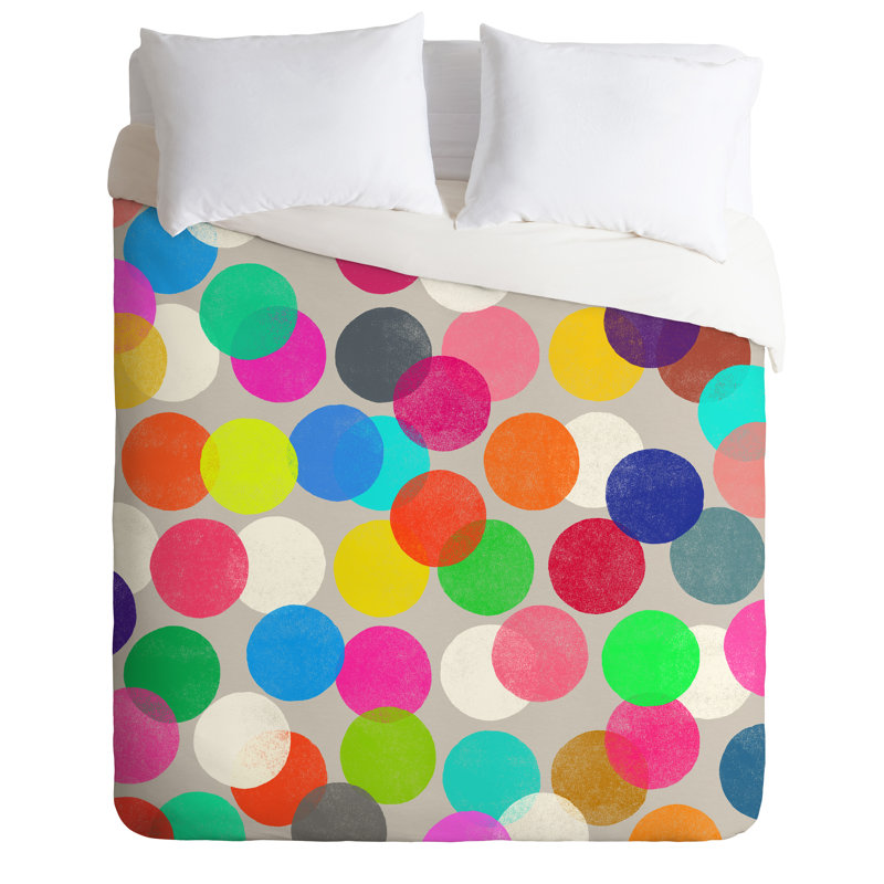 Garima Dhawan Polyester Dots Duvet Cover, Twin/Twin XL Duvet Cover + 1 Standard Sham