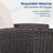 3-seat upholstered Outdoor Sofa with Cushions-1442597198