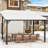 Large Hard Top Lean To Metal Gazebo With Patio Roof-111160132