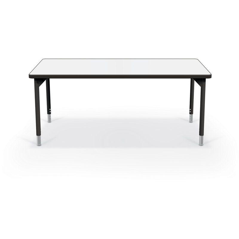 Hierarchy Activity Table Porcelain Steel Whiteboard 6030 Rectangle Top, Black