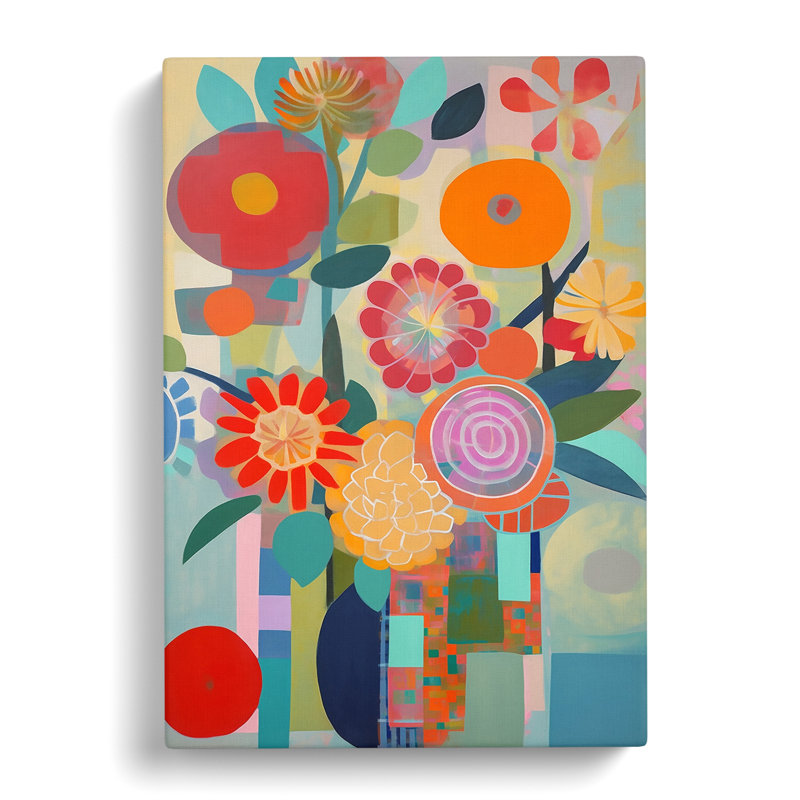Weissman Flowers Retro Vol.1 - Wrapped Canvas, 60cm H x 40cm W x 3cm D