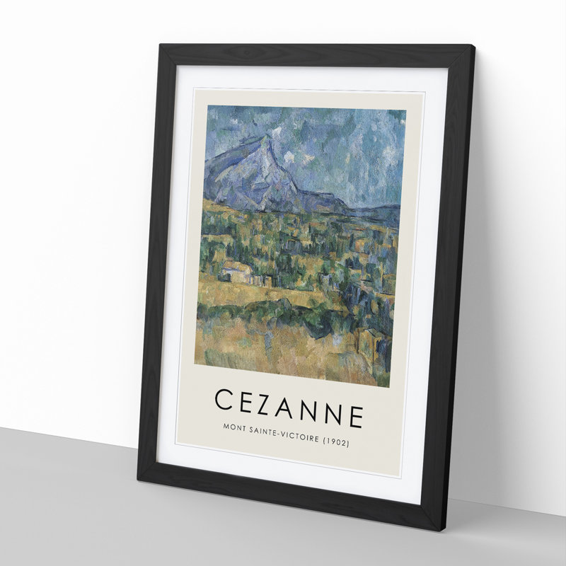 Mont Sainte Victoire Vol.2 by Paul Cezanne - Picture Frame Painting, 36cm H x 27cm W x 2cm D, Black
