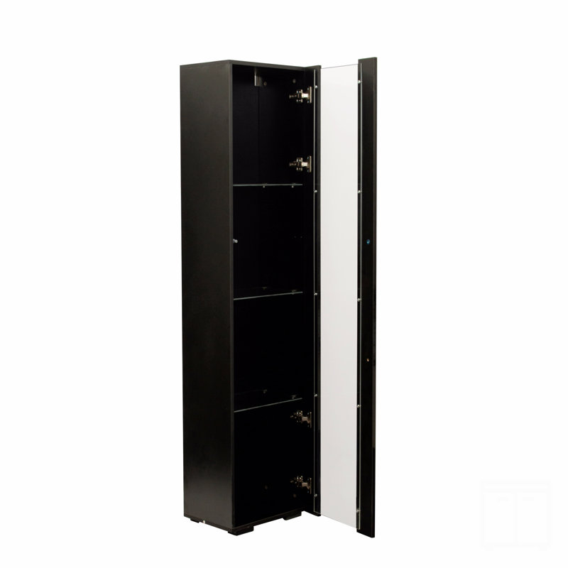Side Cabinet With Aluminum Strip Lamp,With Large Storage Space
