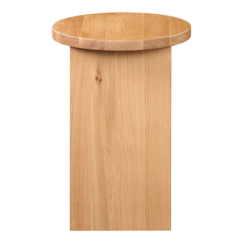 Shayne Solid Wood Abstract End Table, Natural