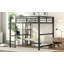 Metal Loft Bed With Built-In Desk And Storage Shelves