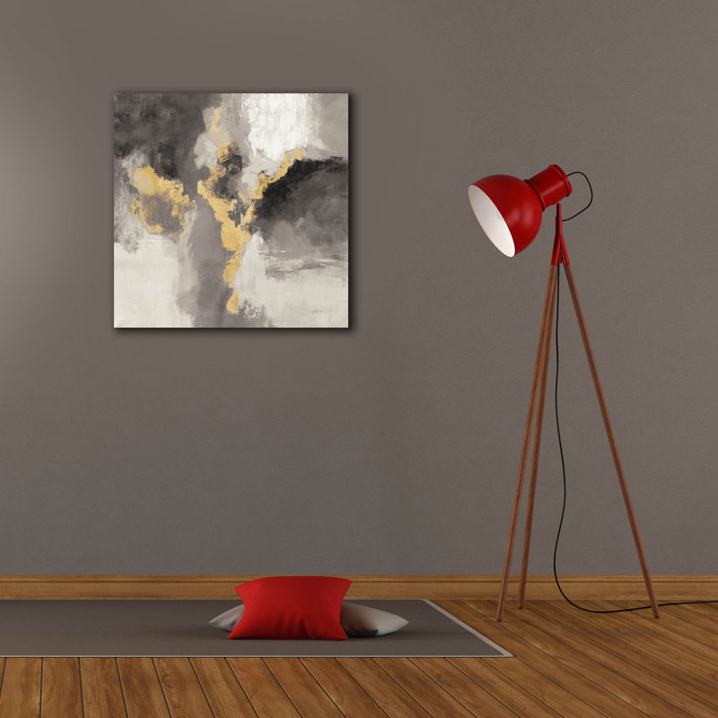 «Sparkle Abstract 1 Bwg» par Silvia Vassileva, art mural sur toile, H 26 po x l 26 po