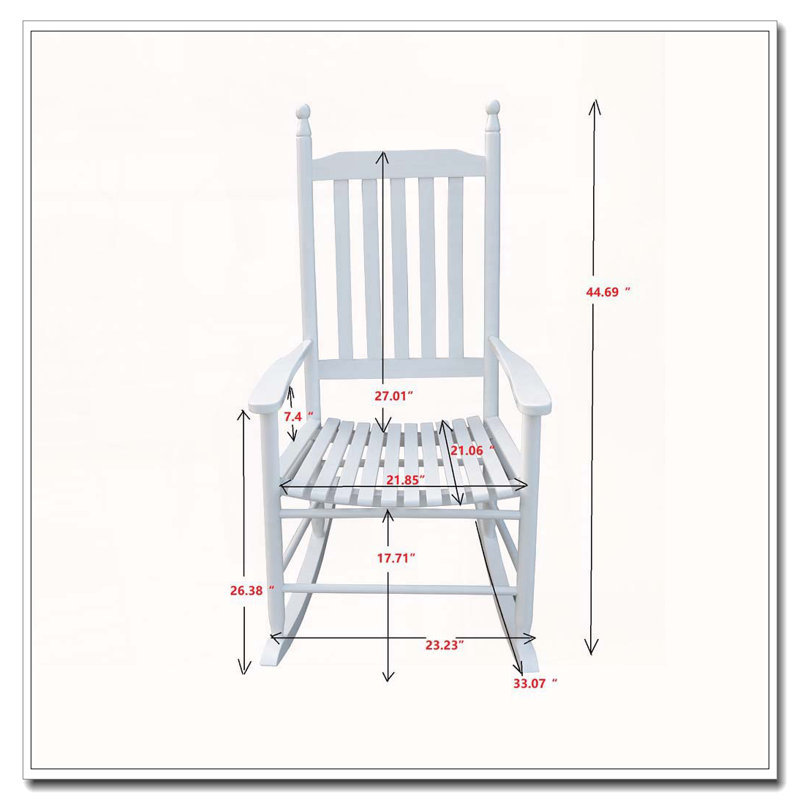 Chaise berçante en bois massif