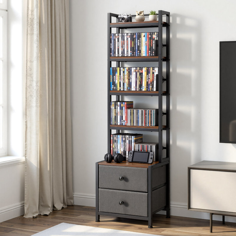 Solid Wood 143.51 cm H Media Shelves