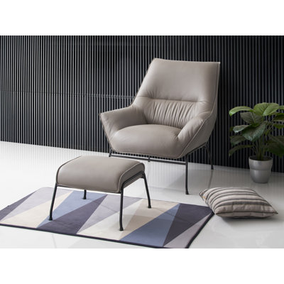 Fauteuil d'appoint et repose-pieds Ranbir