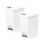 Ensemble de 2 petites poubelles à pédale superposées 10 pi Superio