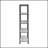 4-Shelf Bookcase With Metal Frame In Grey Driftwood, Combining Modern Design And Robust Storage Solutions For Any Space.-809467442