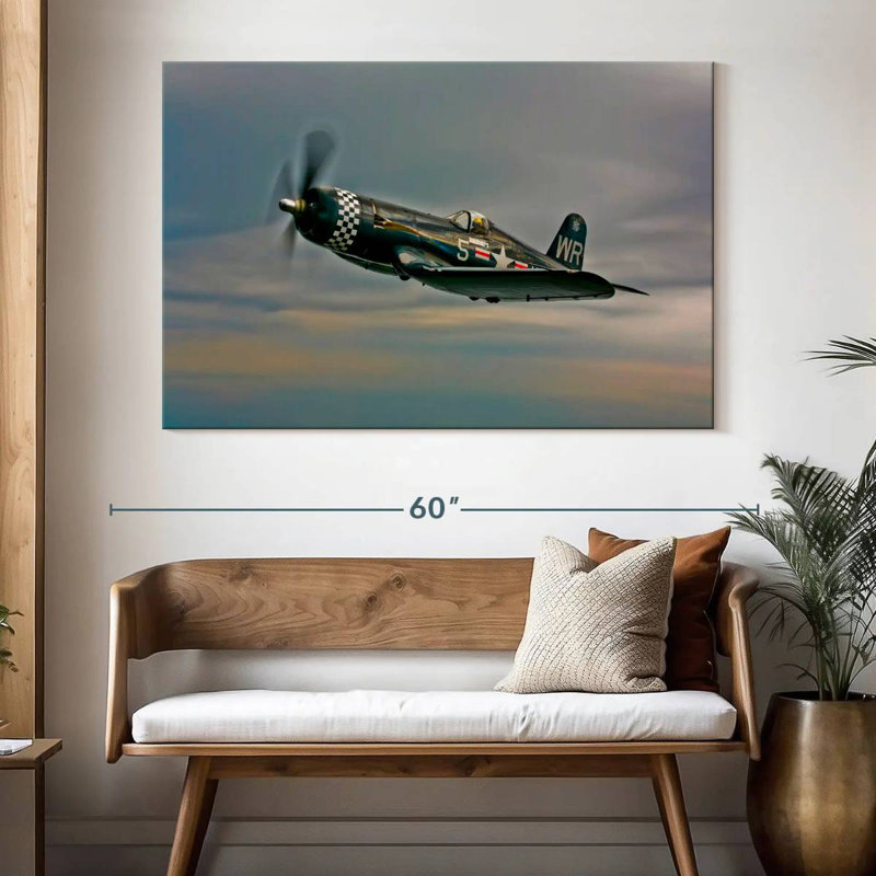 Mehar Old WW2 Airplane, 34" H x 51" W
