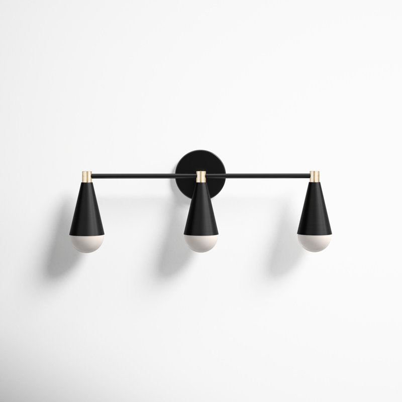 Akio 3 Light Frosted Dimmable Vanity Light, Yes