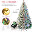 Arbre 607 de 6 pi avec options à DEL colorées et construction légère, Noël amusant et festif avec 607 branches, décoration