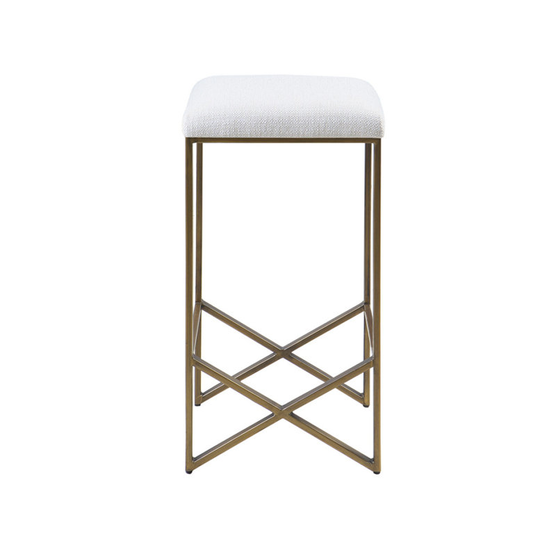 Tabouret de comptoir rembourré sans dossier H 26 po