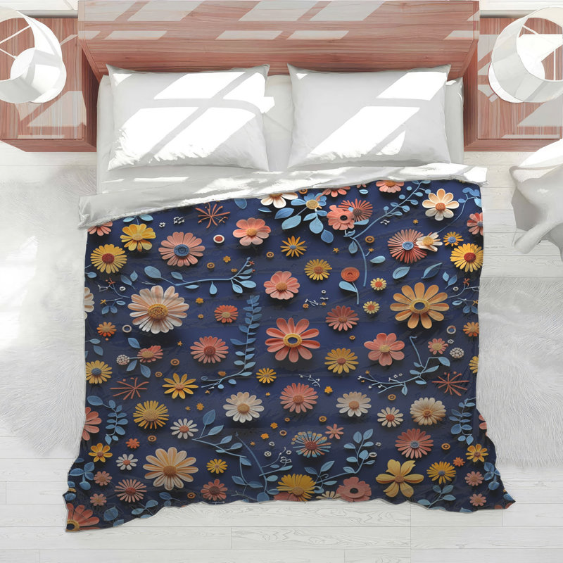 Édredon floral Floral Bedding Boho Boho, Grand lit