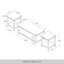 Ensemble de 3 tables basses et tables de bout avec pieds en angle bruns-1754735859