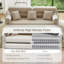 Canapé-lit modulaire convertible en forme de L, canapé de plancher modulaire avec tissu adapté aux animaux de compagnie, mousse à haute densité à 4 couches, canapé-lit moderne pour le salon
