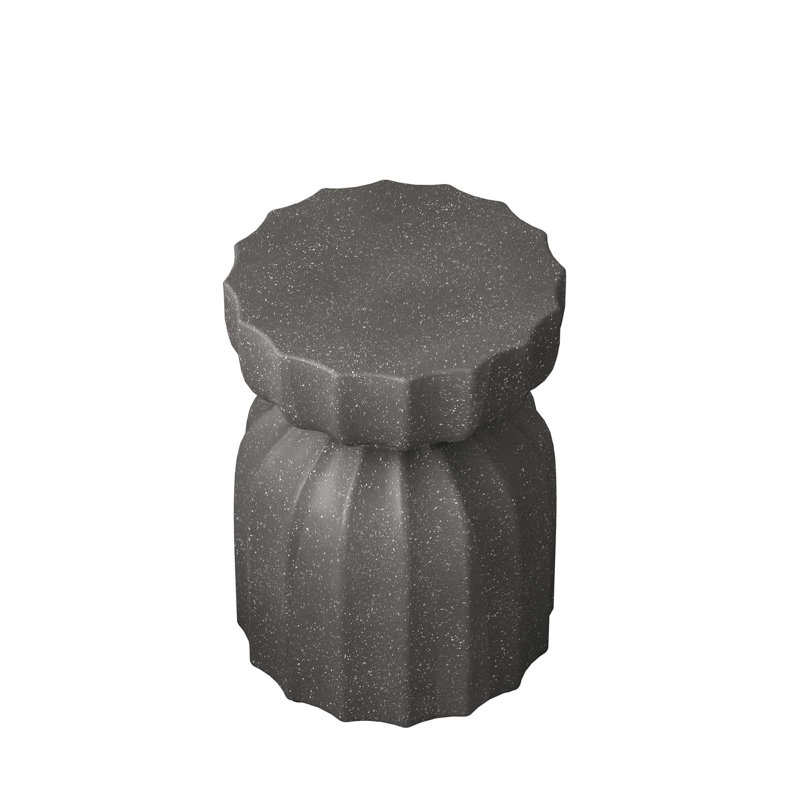 2PC Outdoor Side Table, Gray