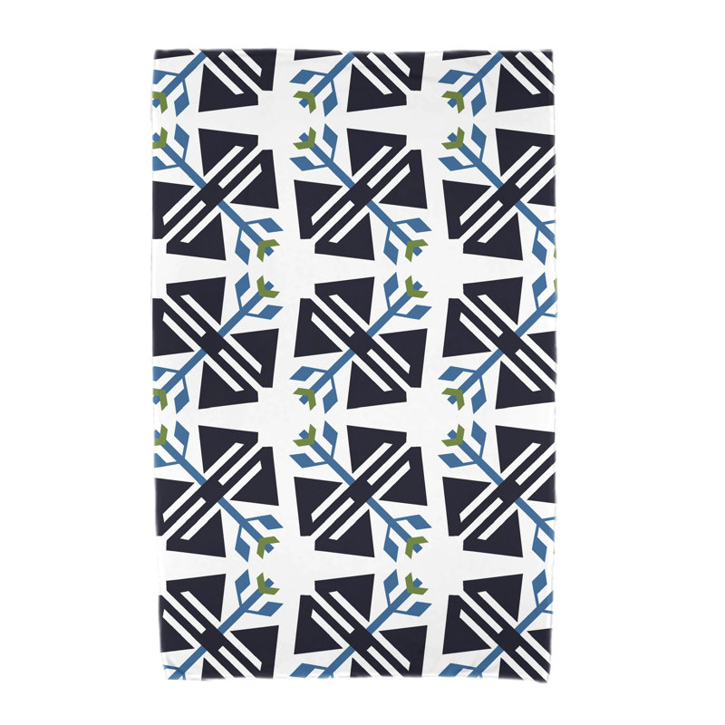 Serviette de plage en microfibre Alfreda Ditsy, Turquoise