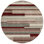 8' Merlot Burgundy And Beige Round Striped Washable Indoor Outdoor Area Rug