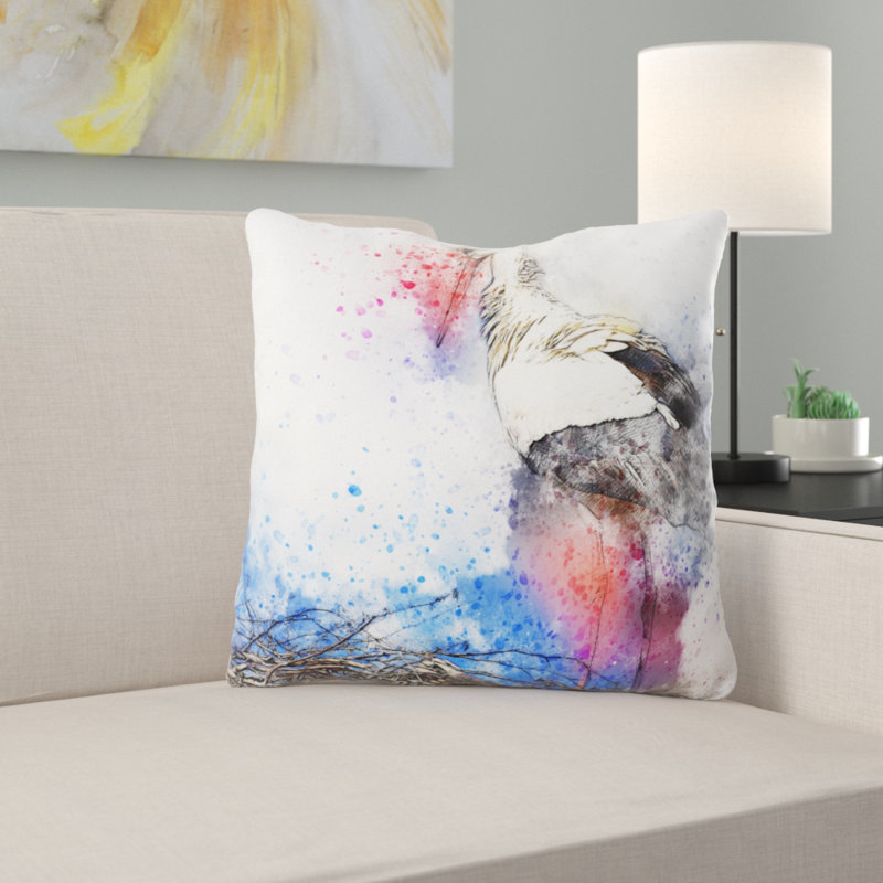 Coussin oiseau Magill, Microsuède, Intérieur