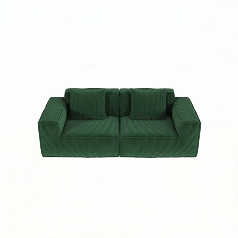 Canapé convertible 2 places, Vert