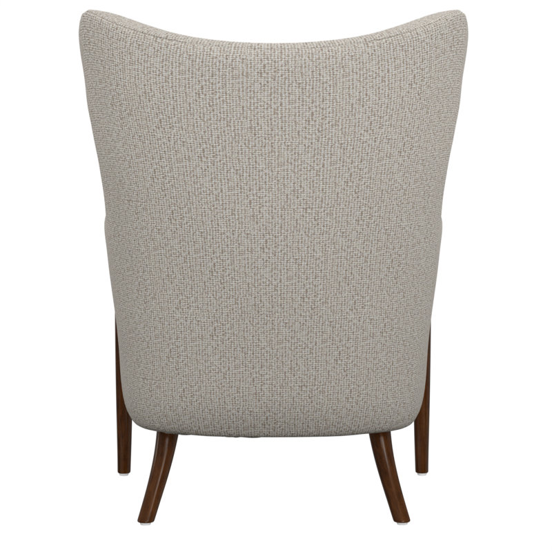 Fauteuil à oreilles beige, Polyester beige