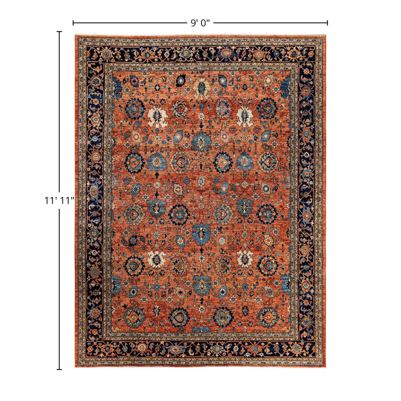 Serapi One-of-a-Kind 9' 0" X 11' 11" Hand Knotted Area Rug