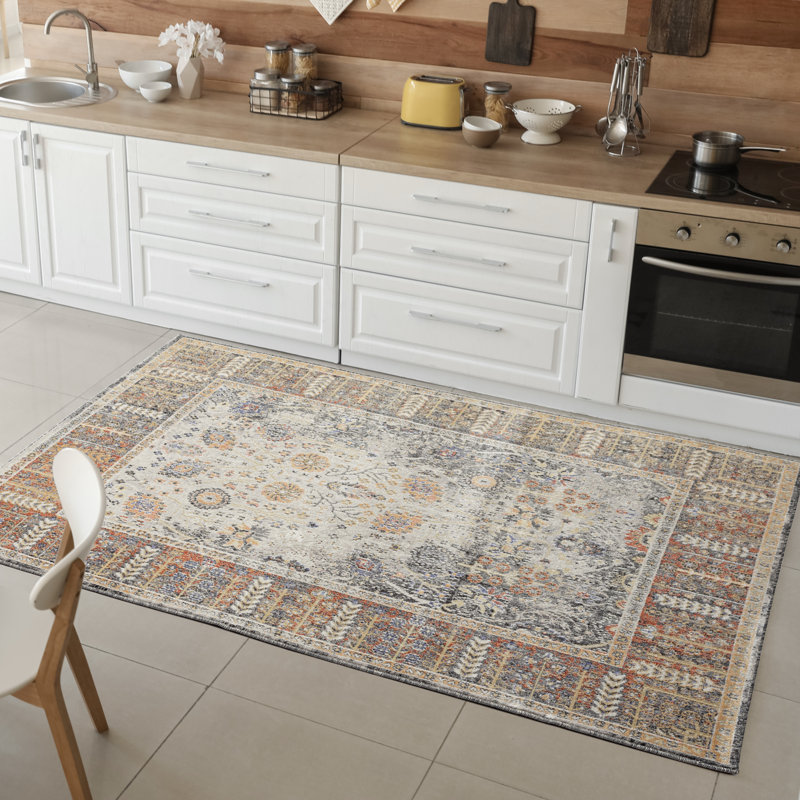 Tapis floral Vintage Luxe Weavers, Rectangle 3 pi 9 po x 5 pi 2 po