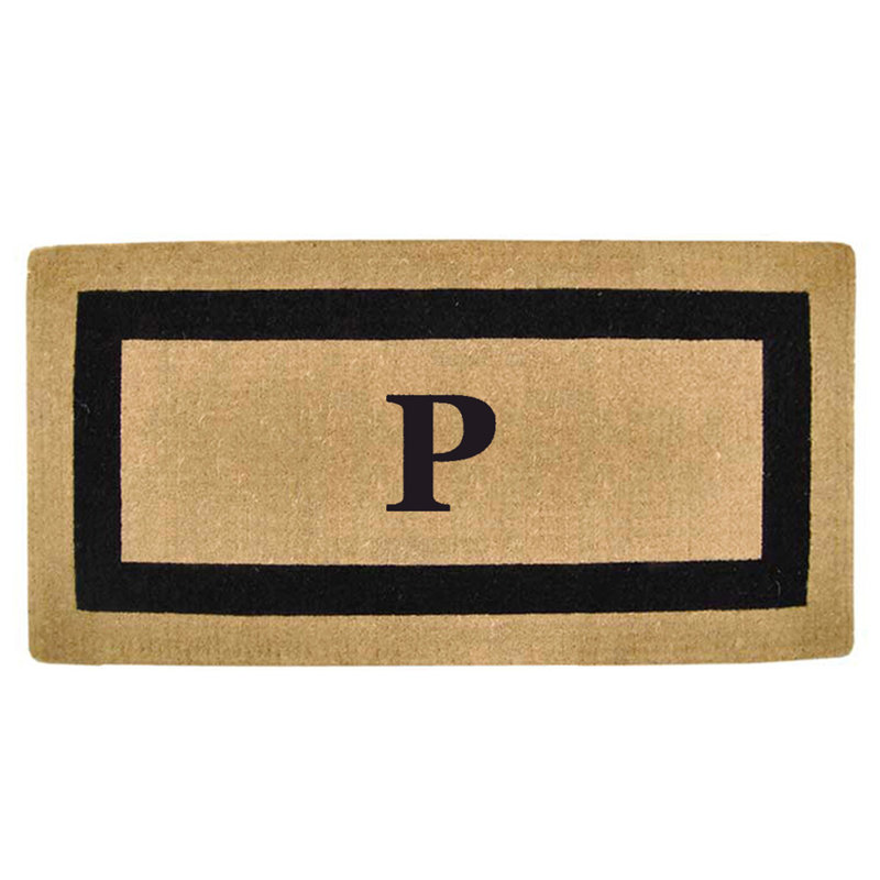 Tapis de porte antidérapant pour l'extérieur, L 24 po x L 57 po, Noir, P