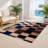 Checkered Purple Indoor and Outdoor Area Rug-1431187006