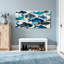 Animaux, poisson bleu, reproduction d'art sur toile-1187845960