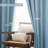 100% Blackout Linen Textured  Curtains Farmhouse Thermal Insulated Pocket Back Tab Full Light Blocking 2 Panel-1926543863-1926543368