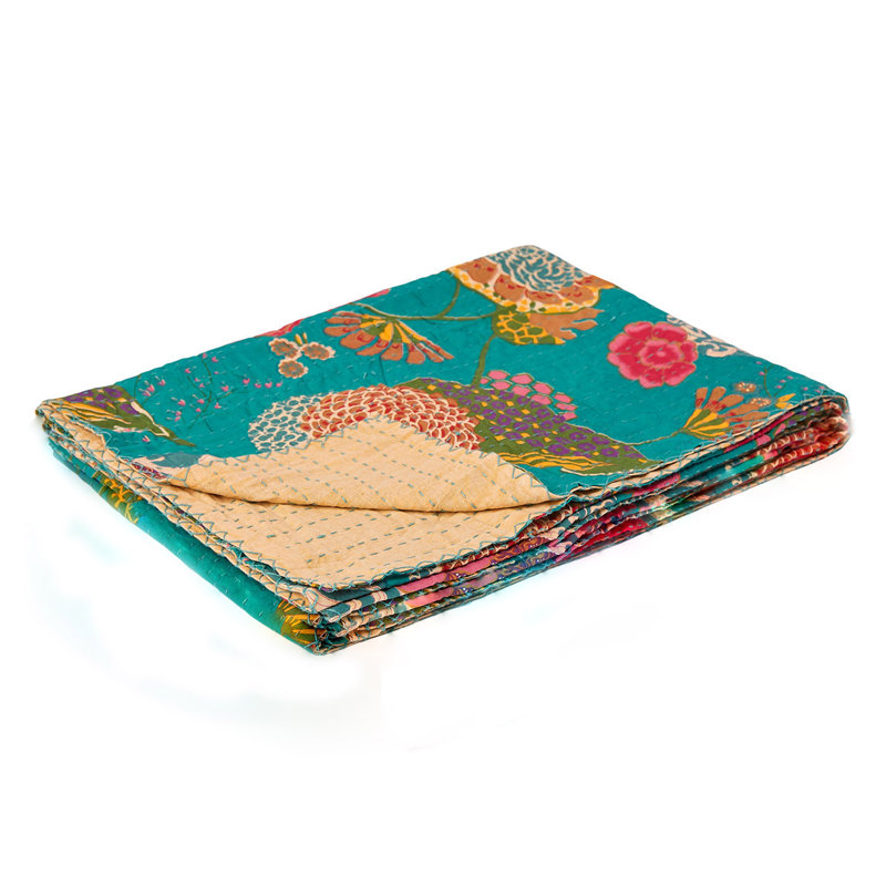 Kantha Knitted Throw Blanket