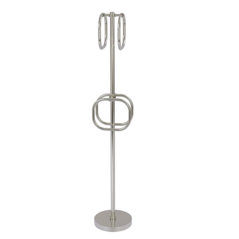 Porte-serviettes sur pied Gober, Nickel satiné