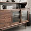 Table de buffet multifonctionnelle en verre de style japonais-1636189006