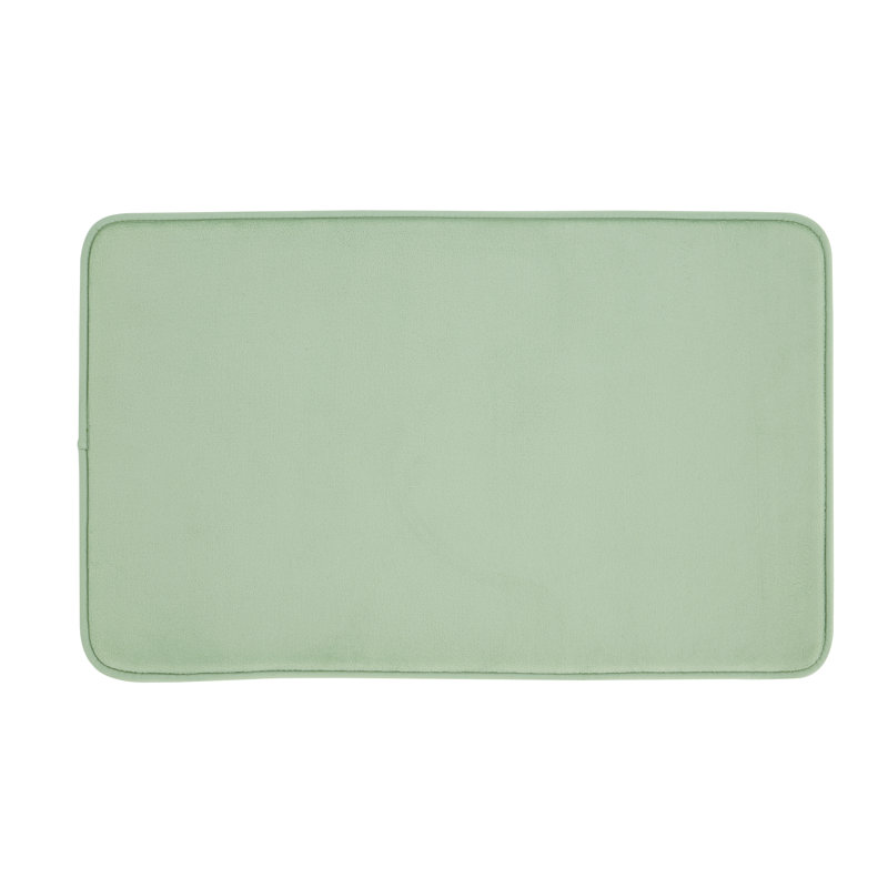Anti-Bacterial Memory Foam Bath Mat, Sage