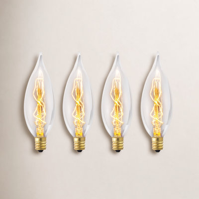 25W CA10 Incandescent Dimmable Clear Bulb